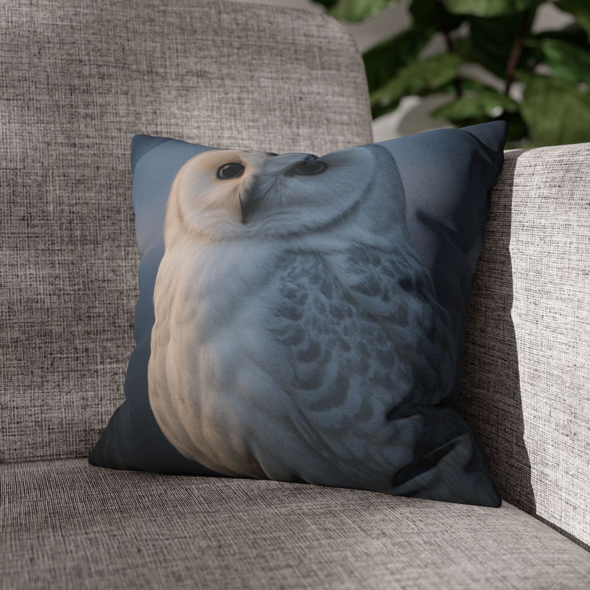 Twilight Watcher Snowy Owl personalized pillow covers