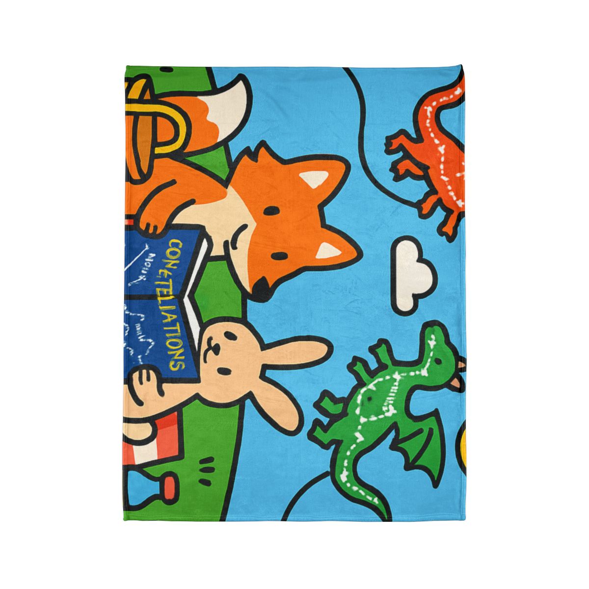 Sky Map Picnic With Dragon Kites trendy patterned blankets