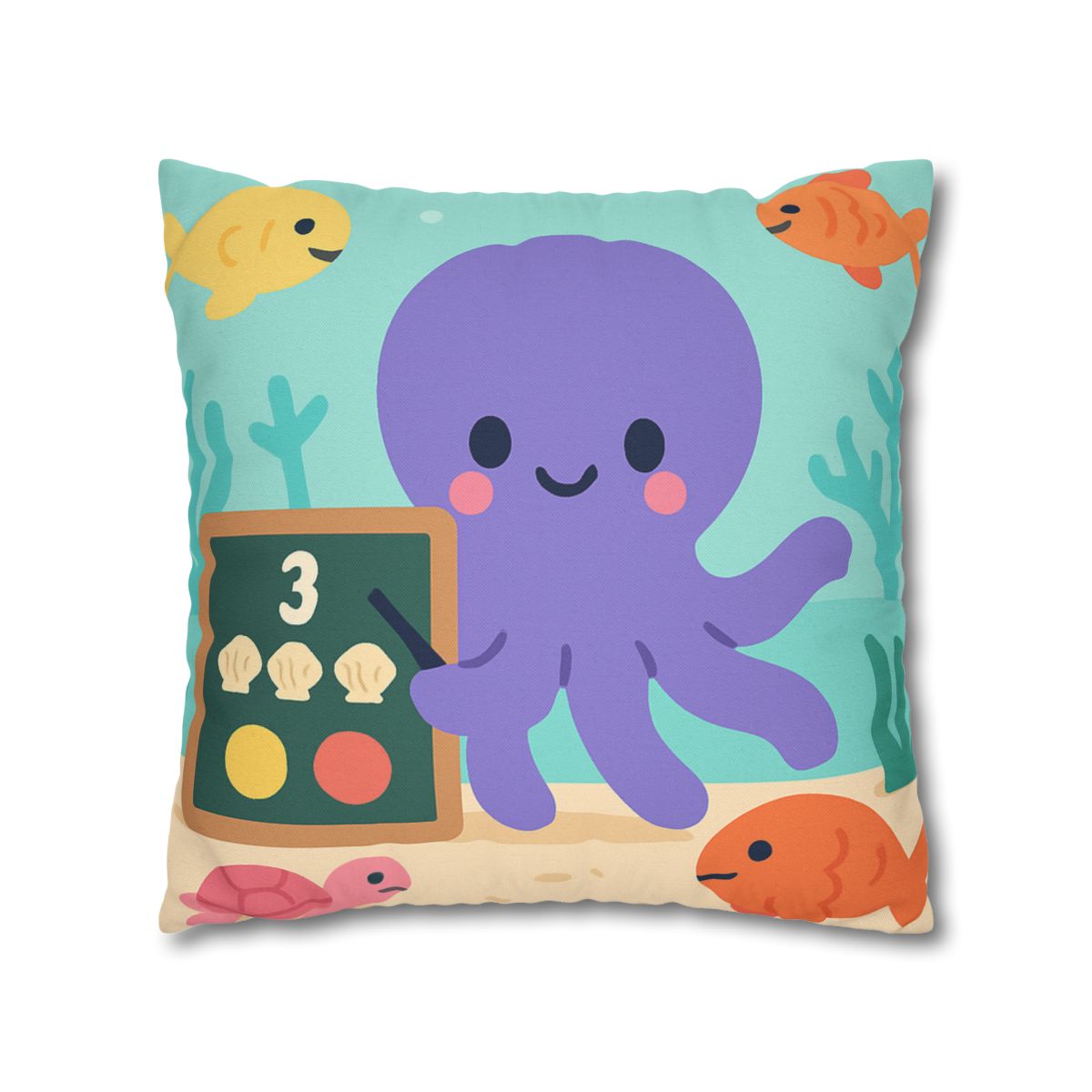 Coral Classroom Octopus custom pillow cases