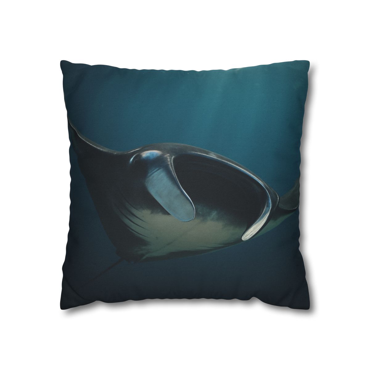 Starlit Glide Manta Ray soft cotton pillow cases