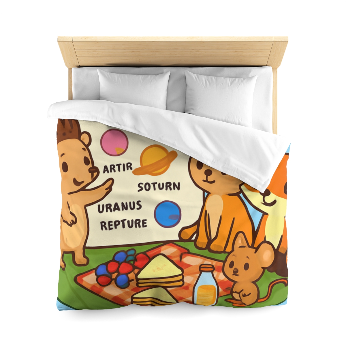 Solar System Picnic On A Floating Leaf stylish duvet covers