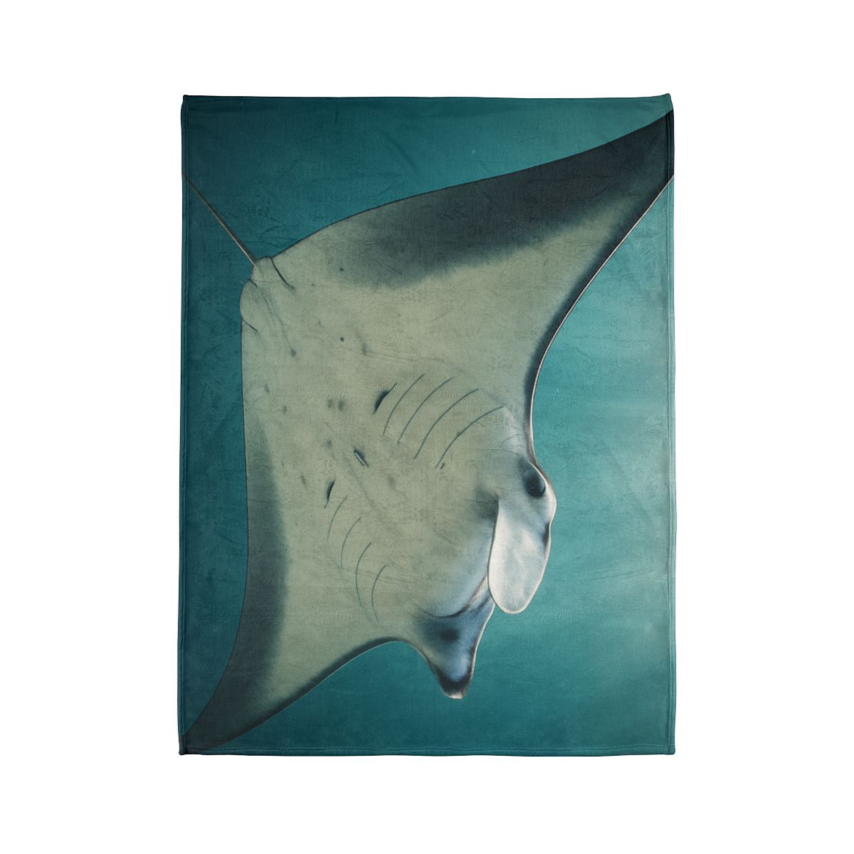 Celestial Glide Reef Manta Ray soft fleece blankets