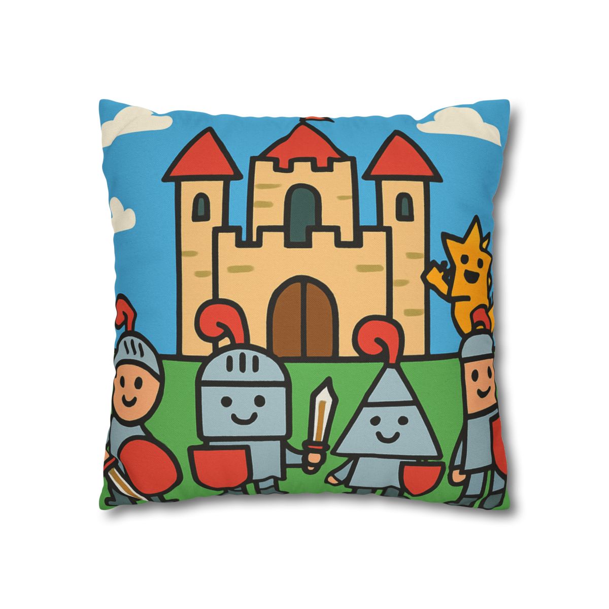 Castle Of Shape Knights designer print pillow cases