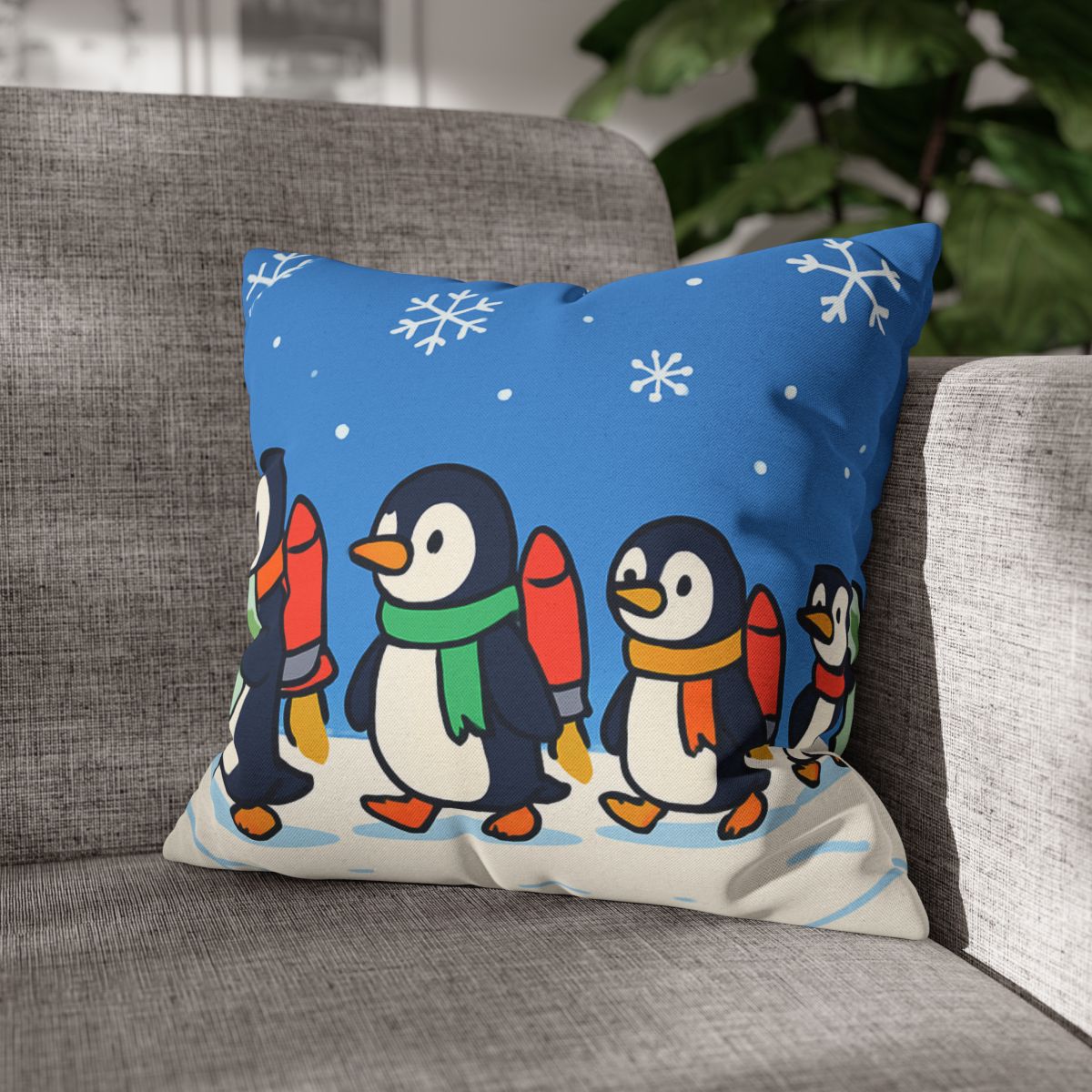Rocket Penguin Parade unique gift pillow cases