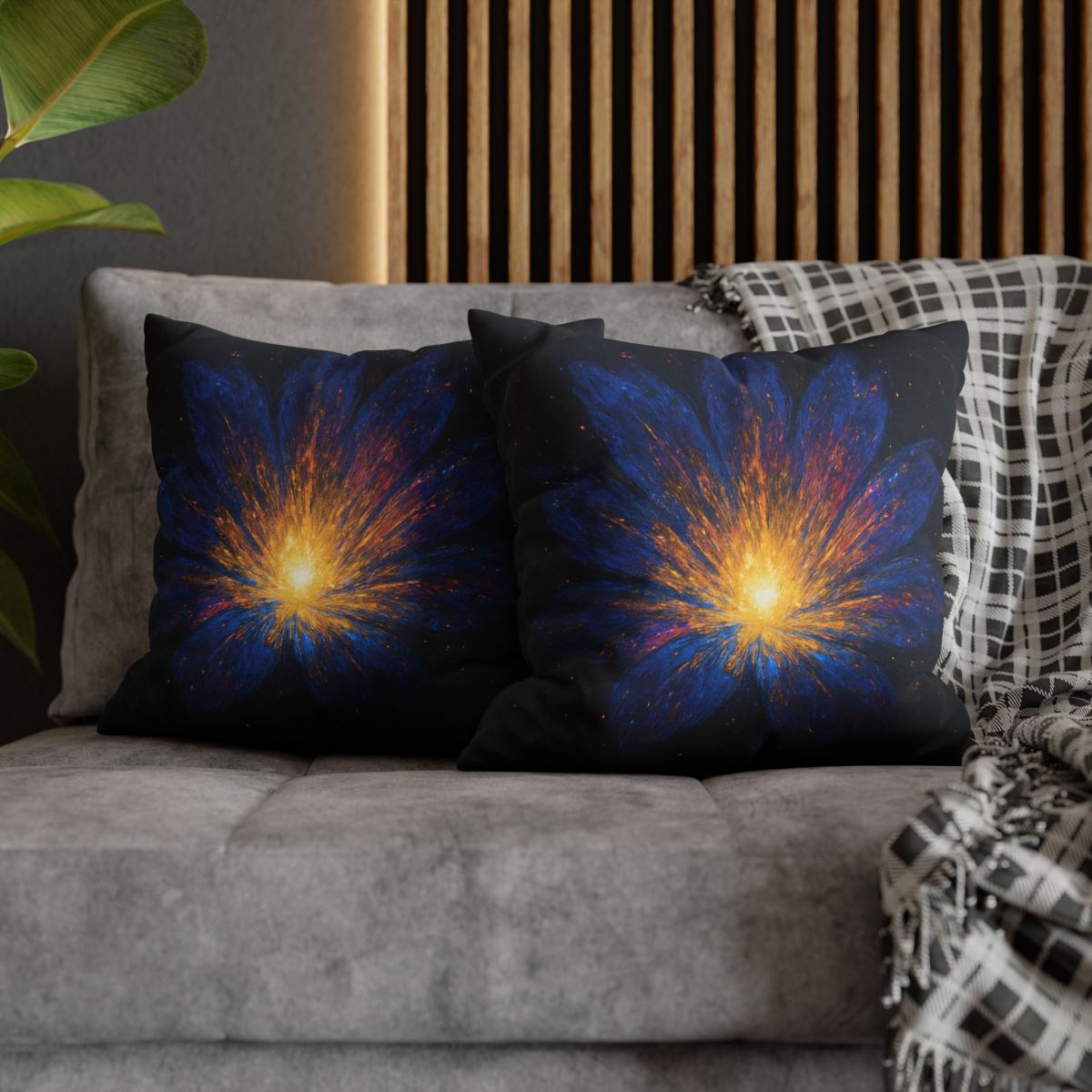 Prismatic Starforge Bloom comfortable bedding pillow covers