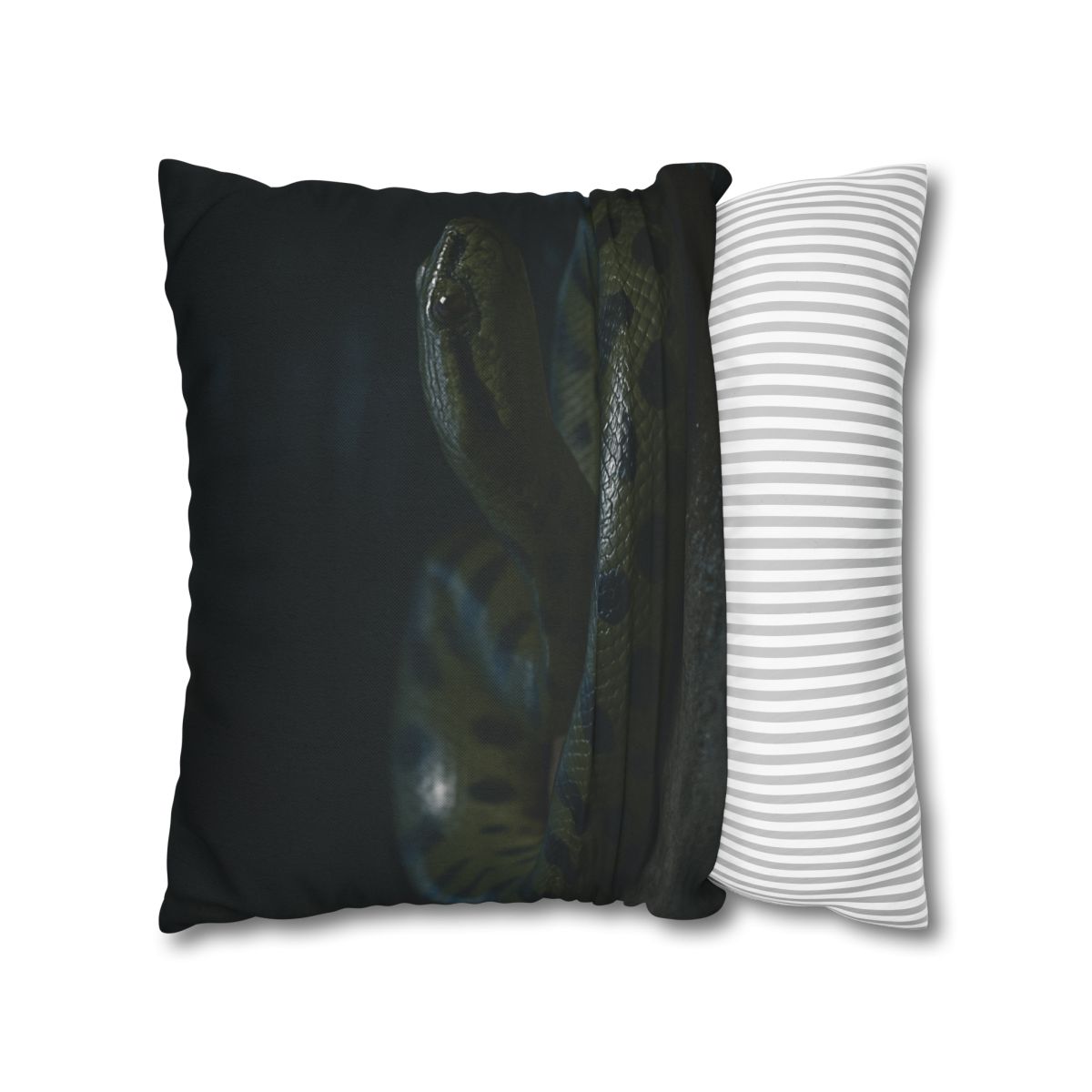 Moonlit Coil Green Anaconda personalized pillow covers