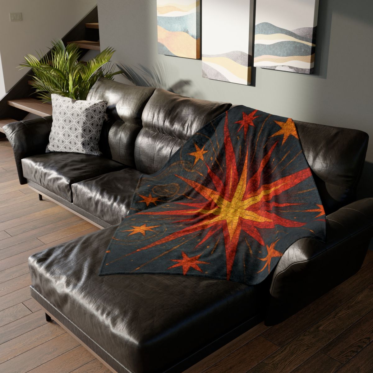 Starburst Cluster Mosaic designer printed blankets