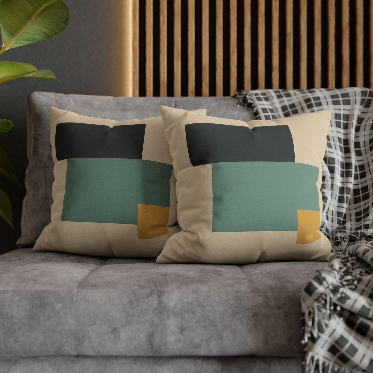 Offset Trio Of Blocks comfortable bedding pillow covers