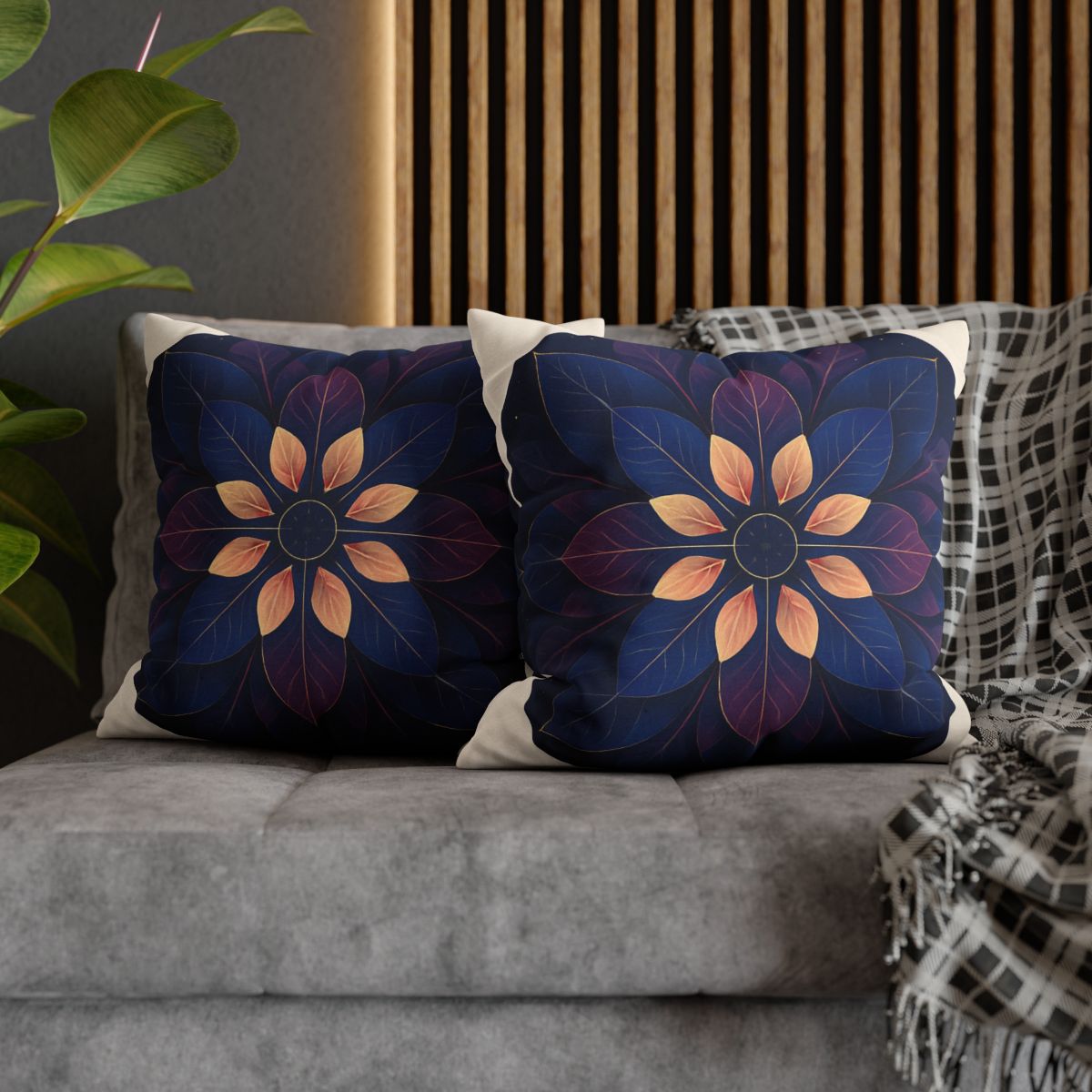 Petal Prism Mandala custom pillow cases
