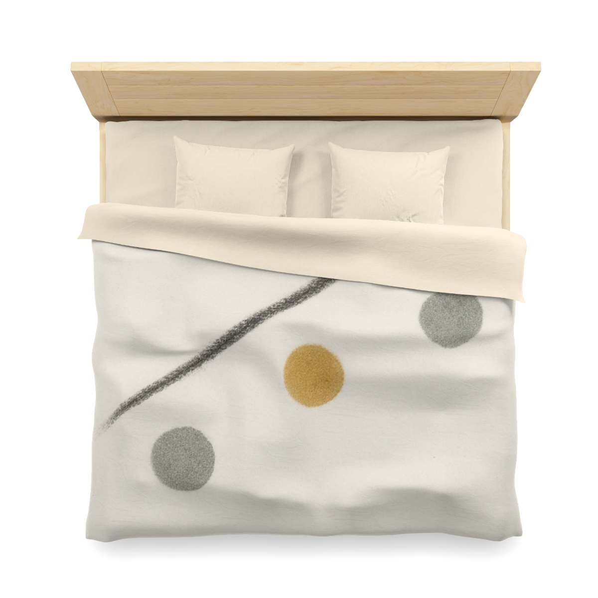 Diagonal Line And Triple Circles custom duvets