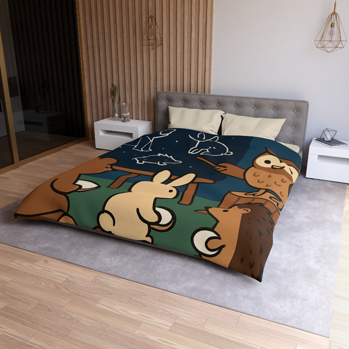 Constellation Classroom Of Forest Animals soft comforter duvets