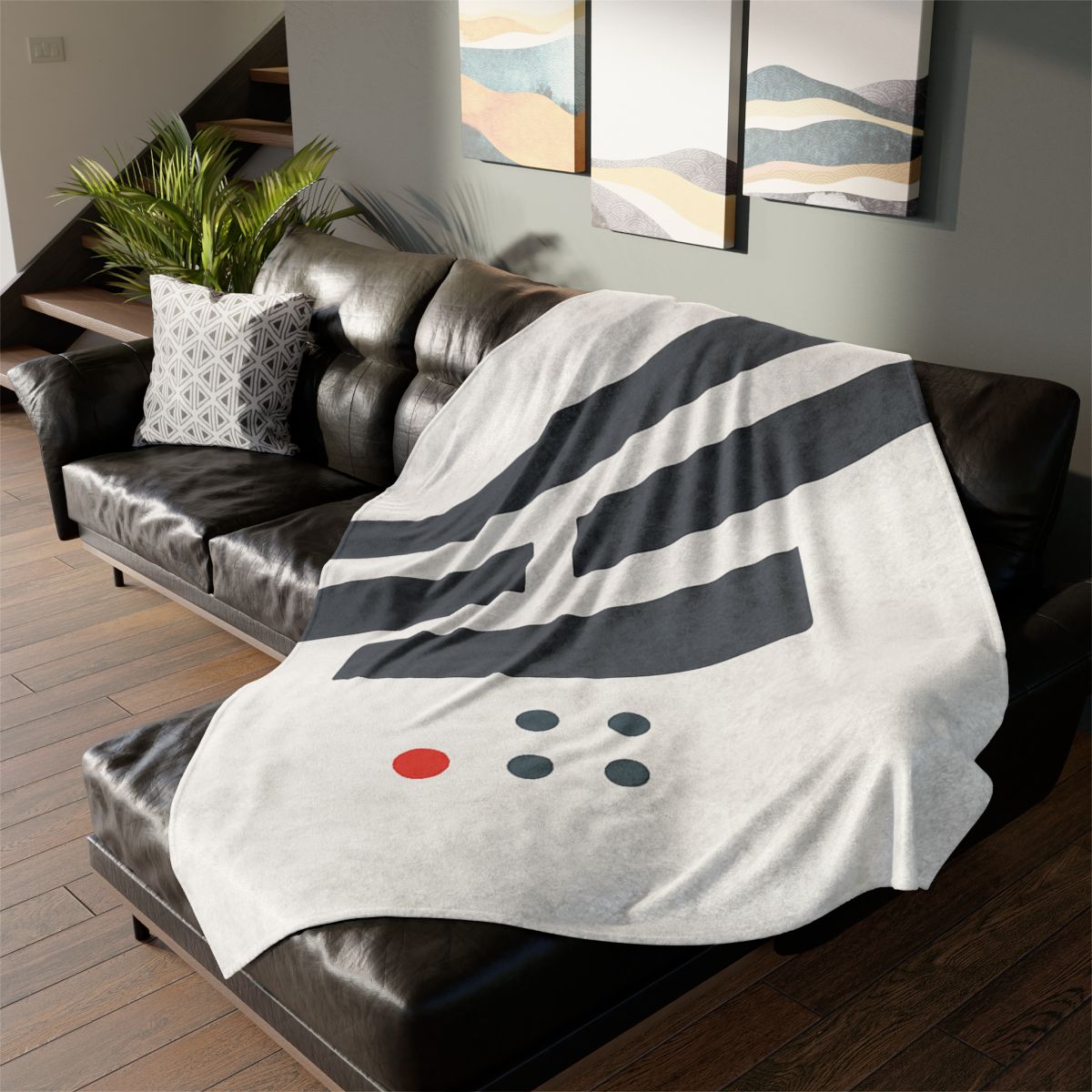 Stepped Columns With Missing Cell Grid soft fleece blankets