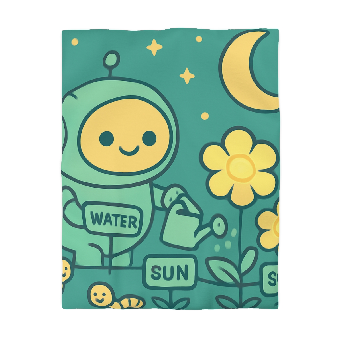 Robot Gardener And The Moonflower Patch warm winter duvets