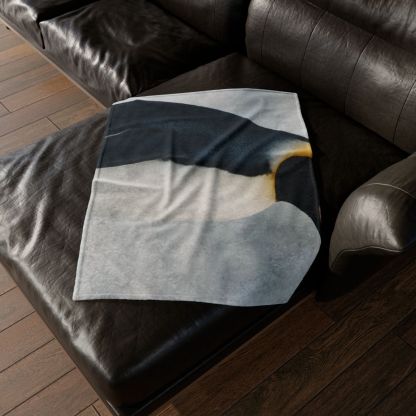 Aurora Drift Emperor Penguin unique gift blanketscustom blankets