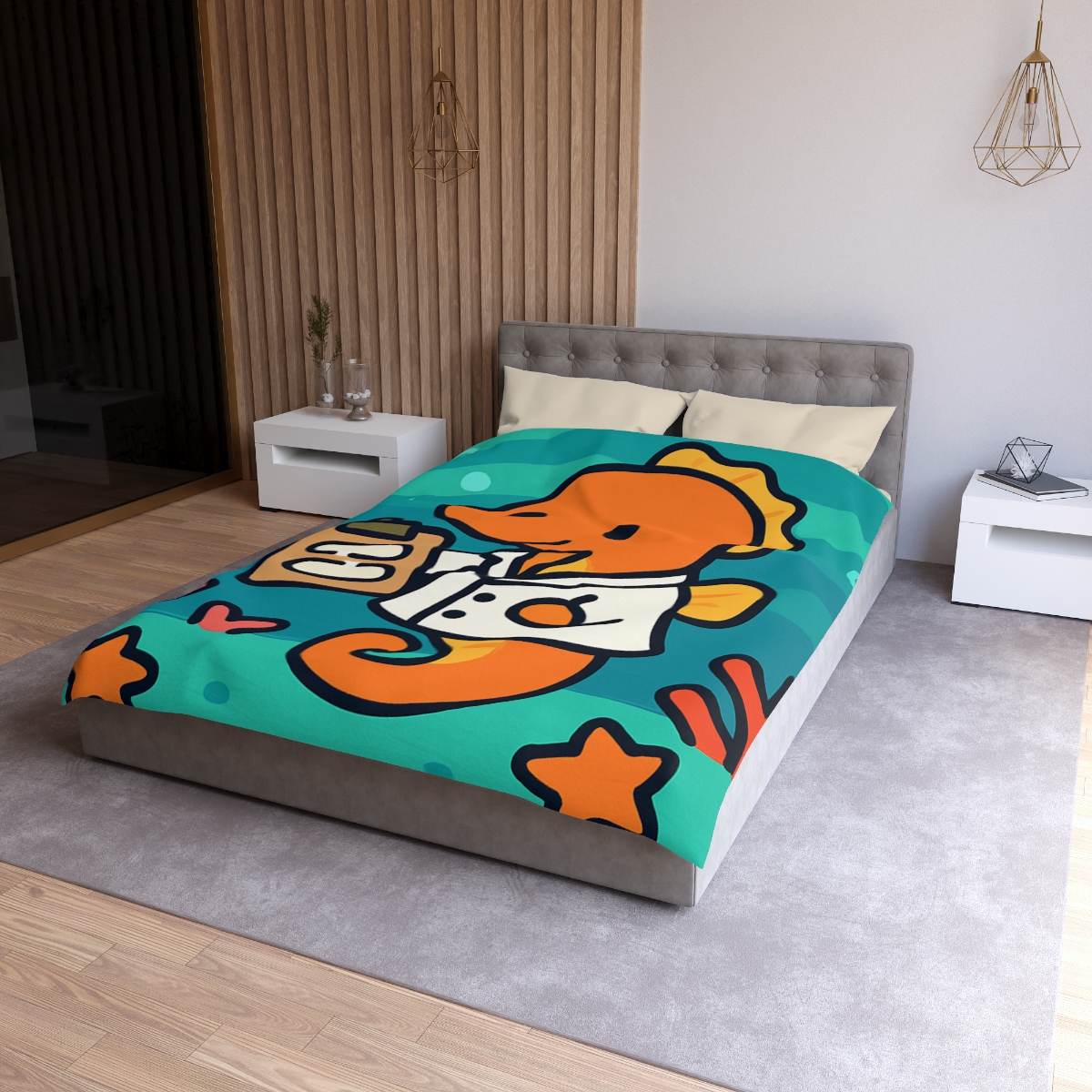 Aurora Reef Seahorse Scientist trendy bedroom duvets