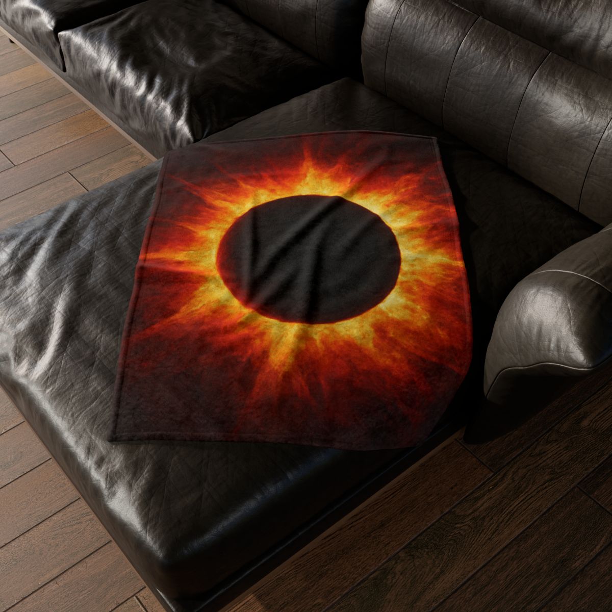 Eclipsed Ember Bloom trendy patterned blankets