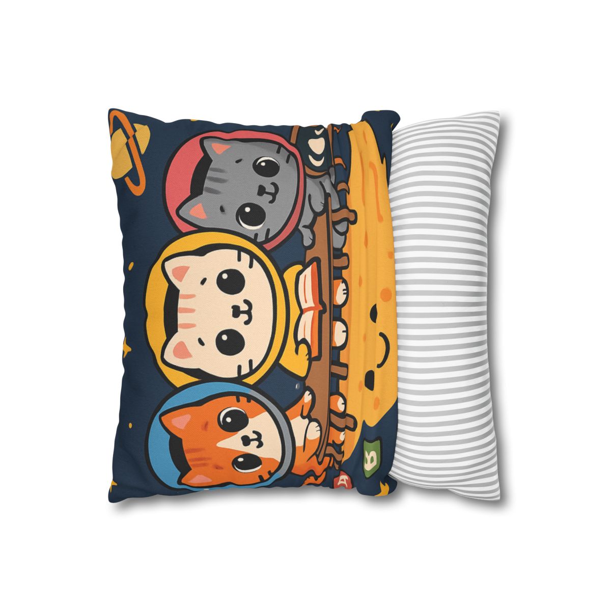 Comet Classroom With Curious Kittens custom pillow cases