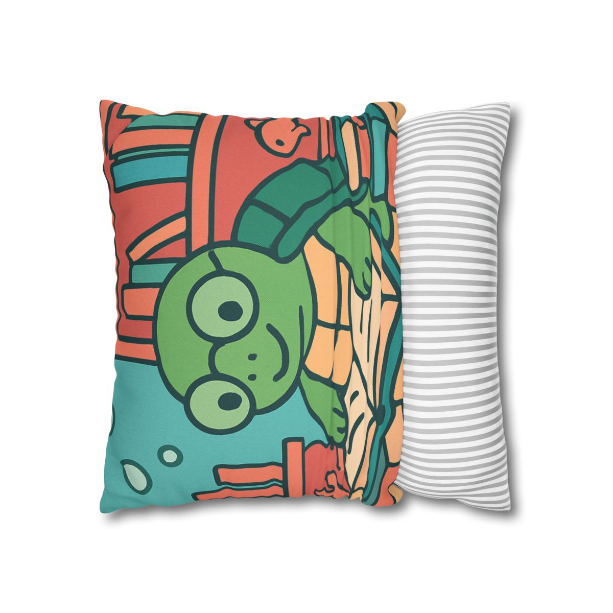Underwater Library With Bookish Turtle unique gift pillow cases