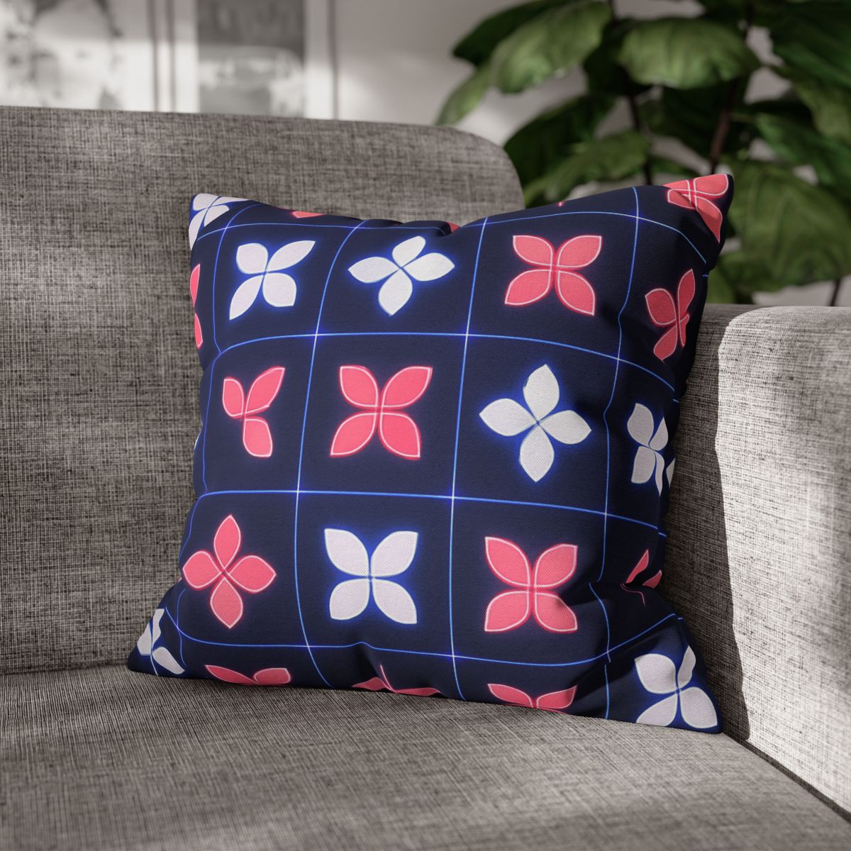 Quantum Blossom Grid custom pillow cases