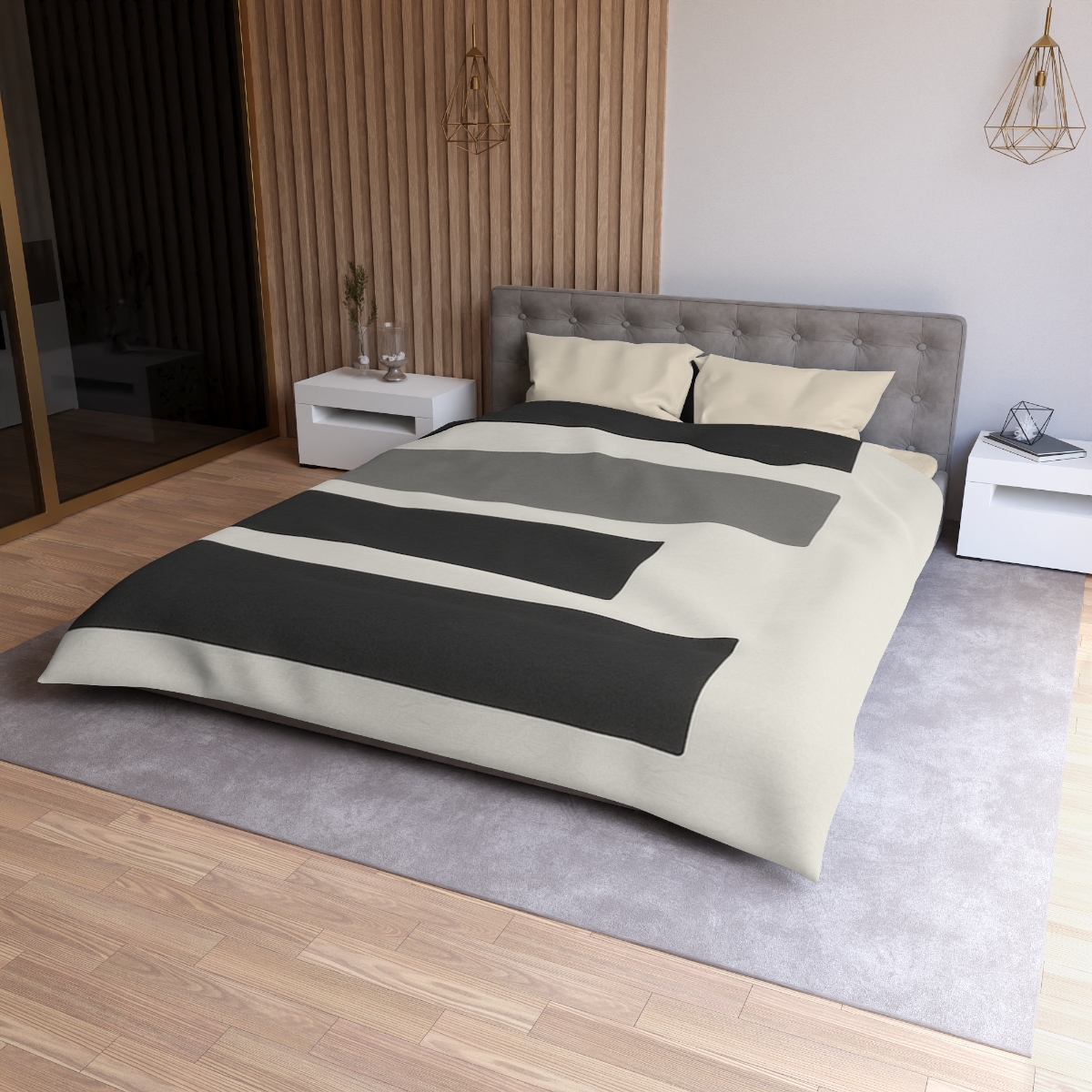 Stacked Bars With Open Gap unique patterned duvets