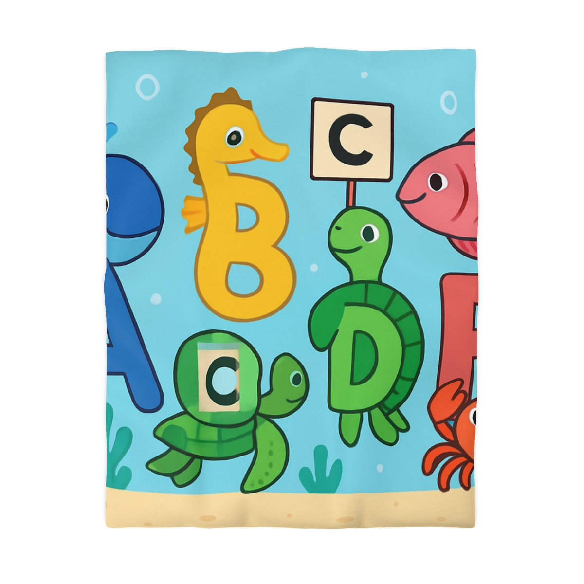 Coral Reef Alphabet Parade custom duvets