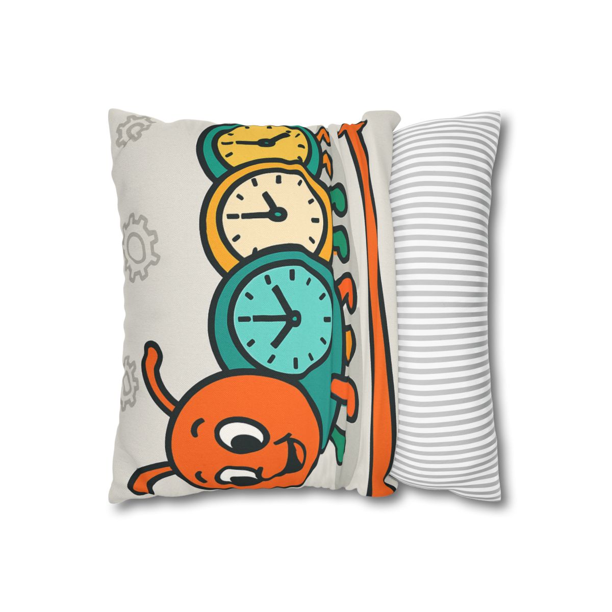 Clockwork Caterpillar Time Trek trendy patterned pillow cases