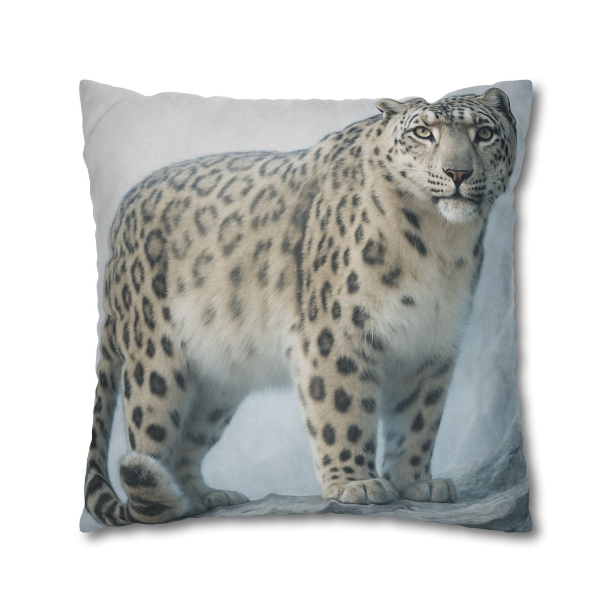 Frost Summit Snow Leopard soft cotton pillow cases