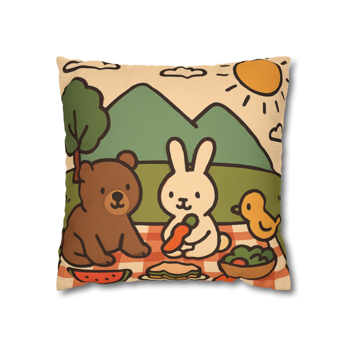 Mountain Picnic Pals custom pillow cases