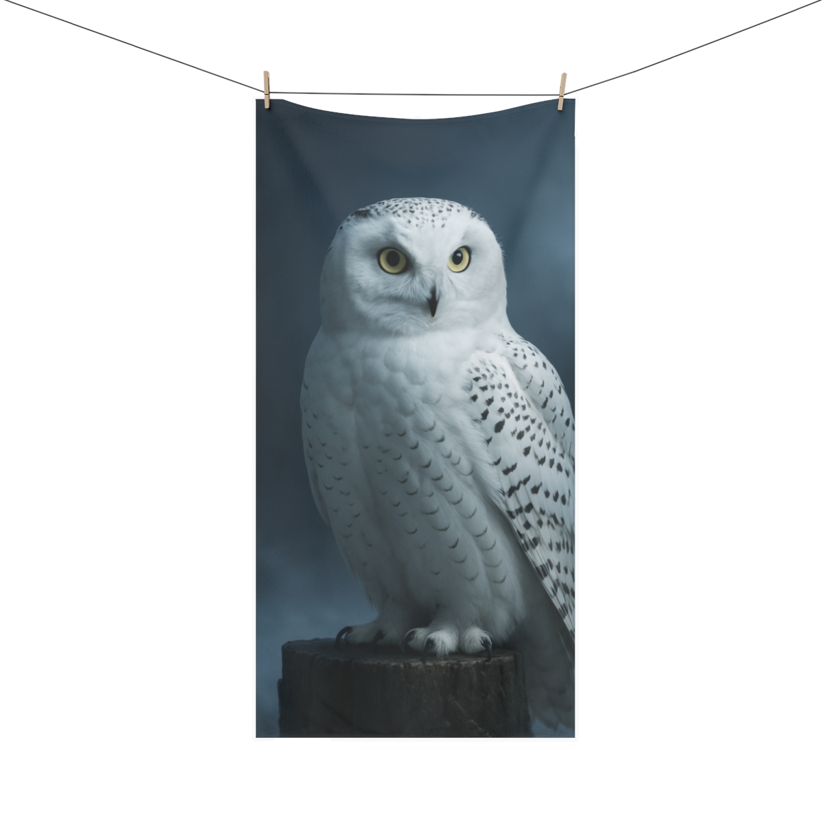 Midnight Watch Snowy Owl decorative home towelscustom towels
