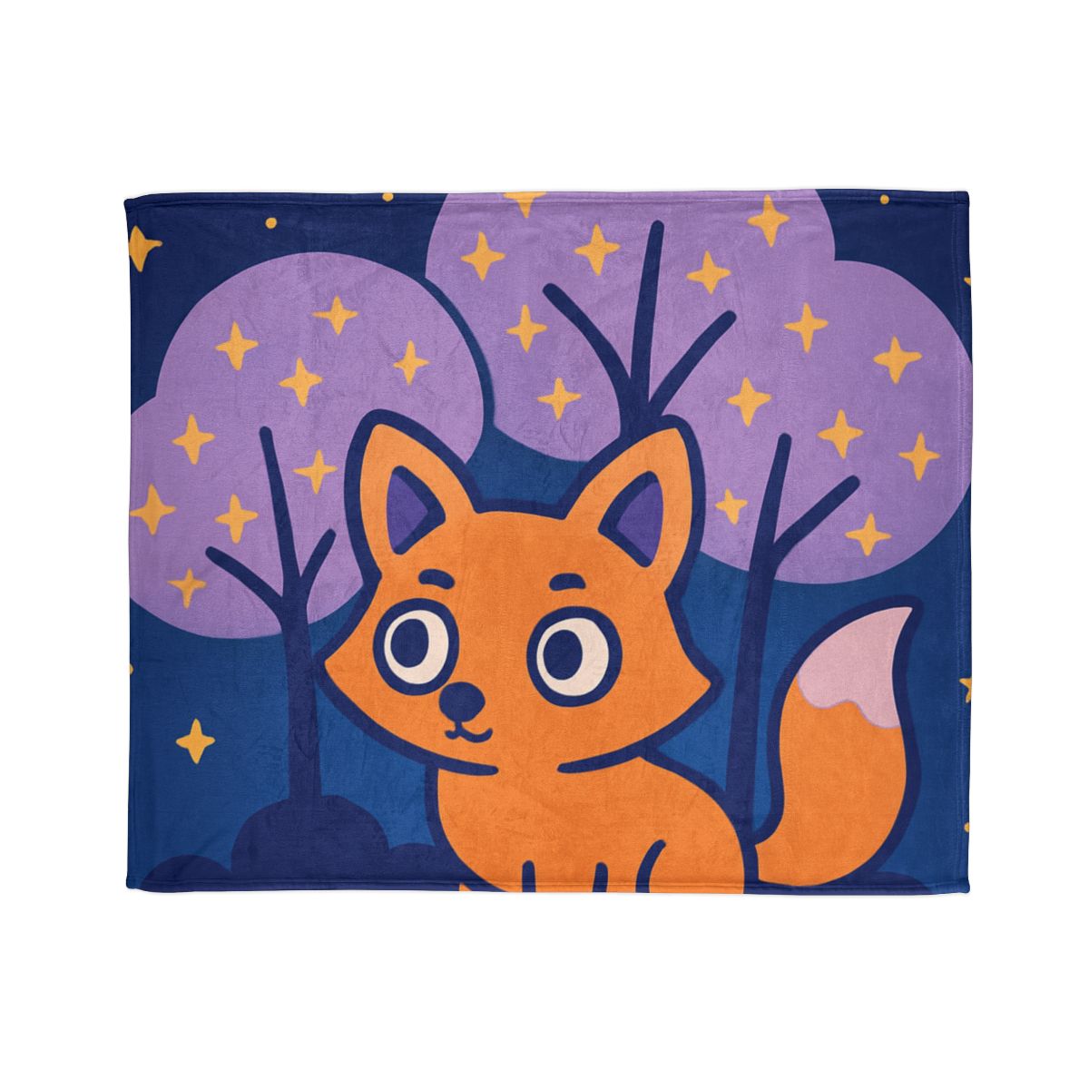 Galactic Forest Fox soft fleece blankets