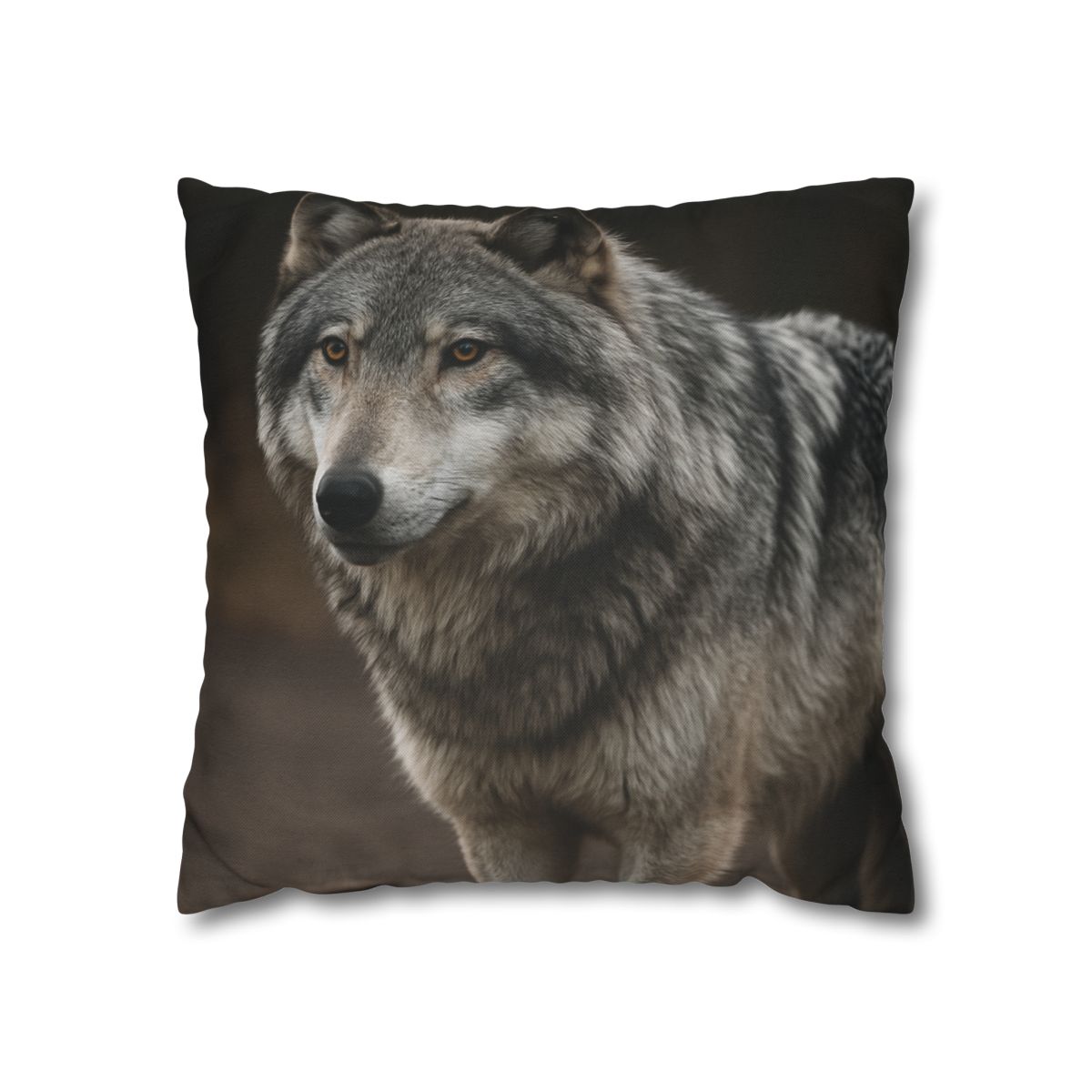 Silver Gaze Gray Wolf personalized pillow covers