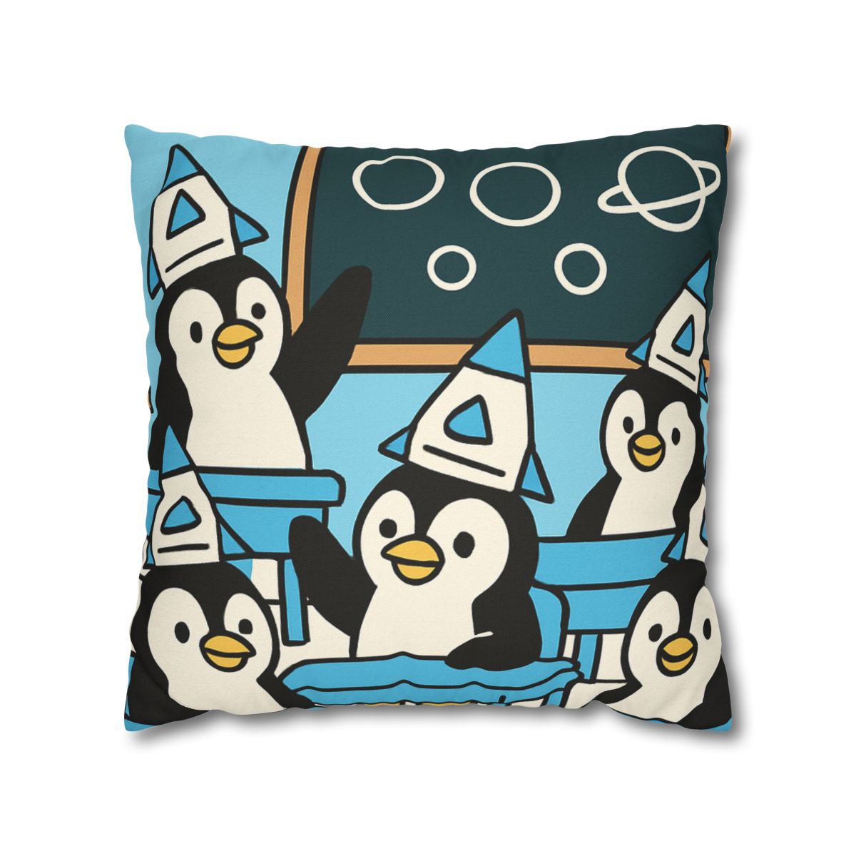 Rocket Penguin Class unique gift pillow cases