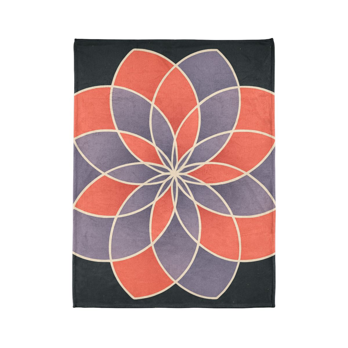 Petal Prism Overlap soft fleece blankets