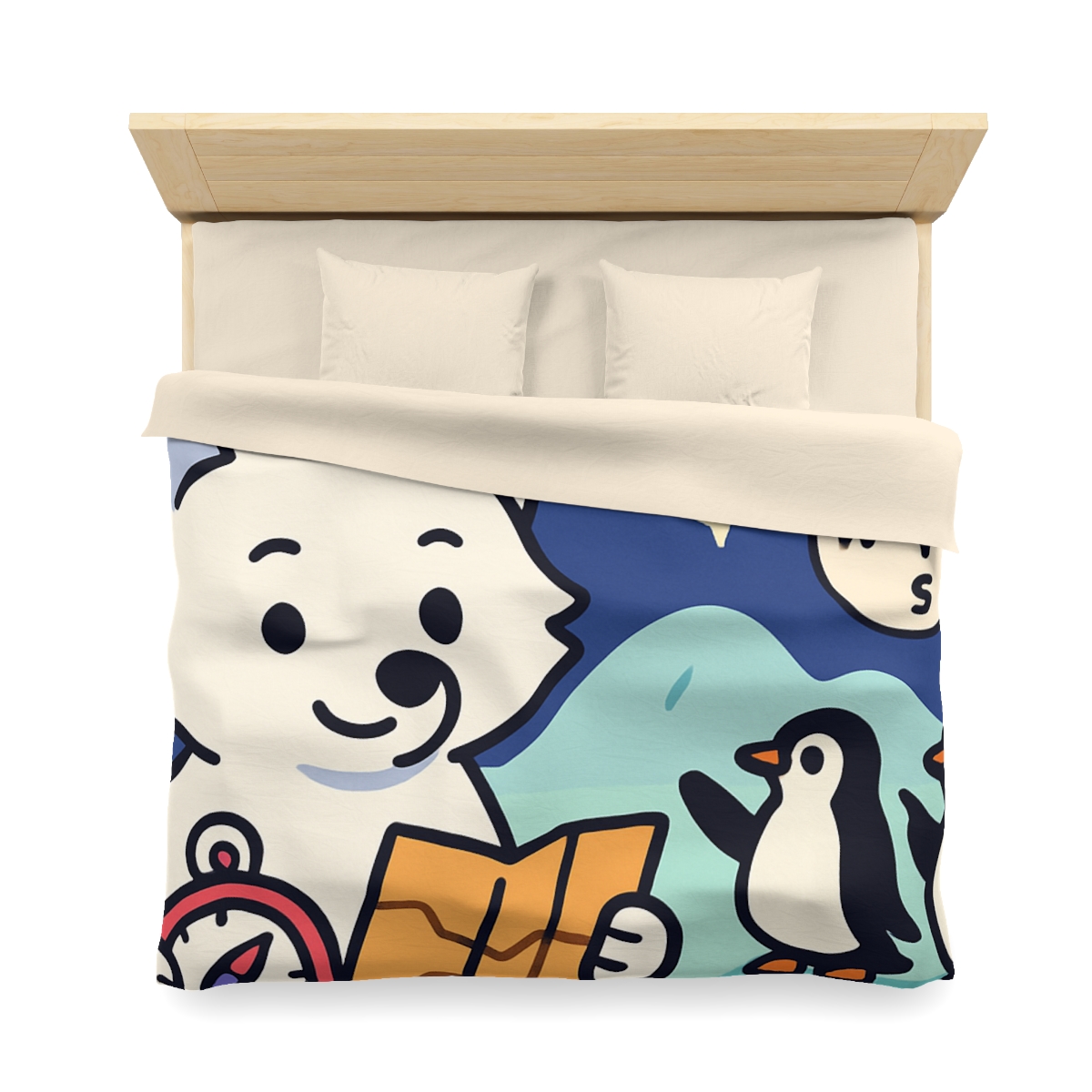 Aurora Fox And The Magnetic Map designer printed duvets