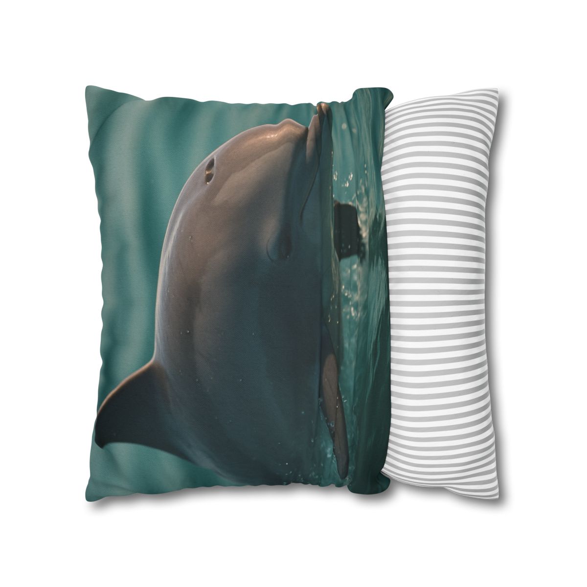 Silver Glide Bottlenose Dolphin designer print pillow cases