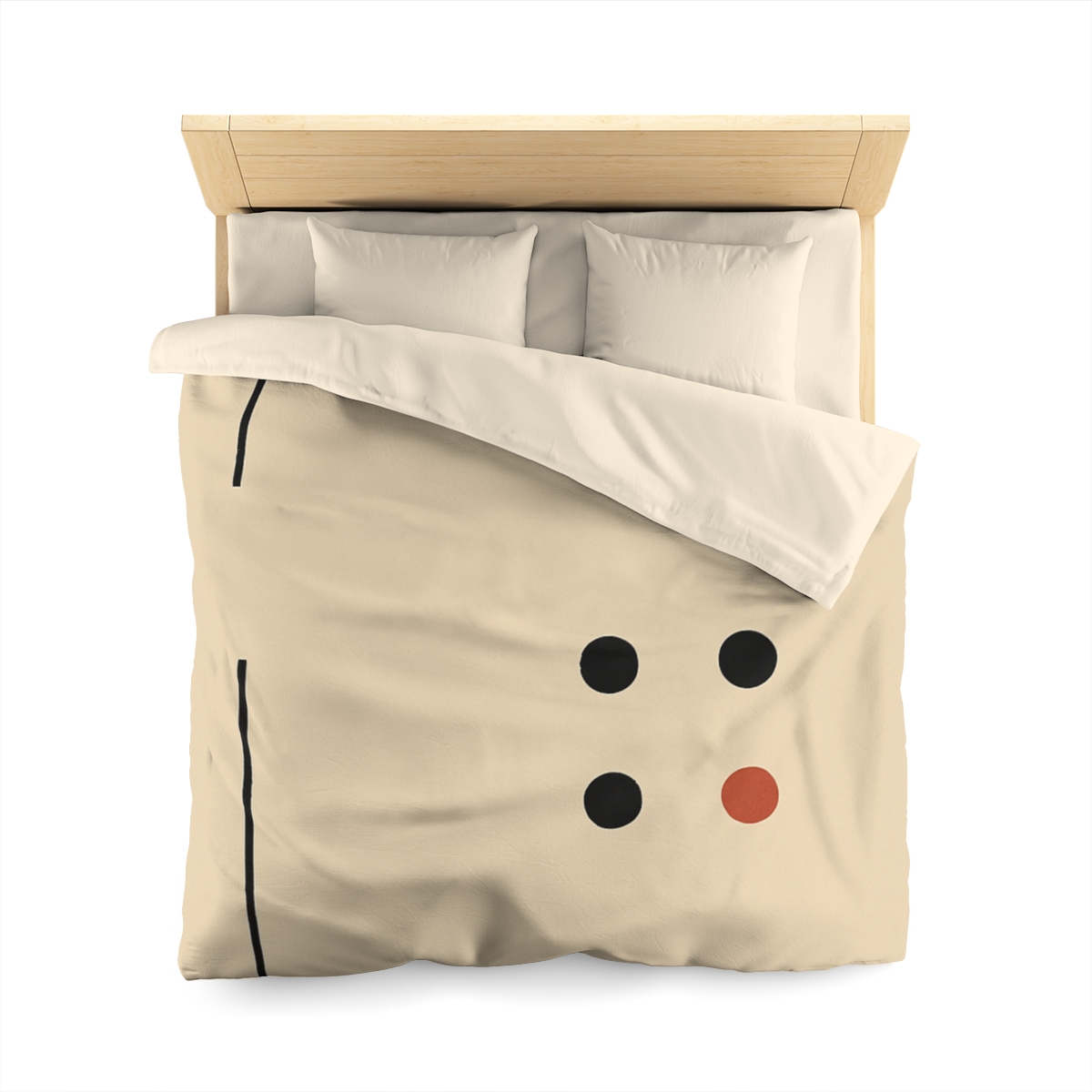 Partial Arc Window Over Dot Grid soft comforter duvets