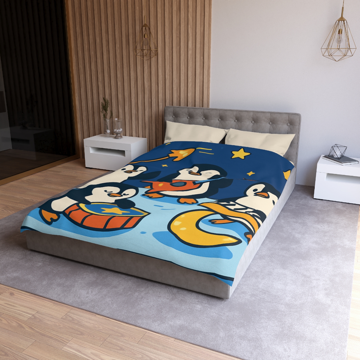 Starlight Symphony Penguin Band unique patterned duvets