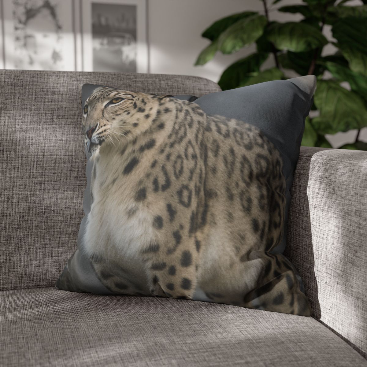 Snow Leopard Silent Summit trendy patterned pillow cases