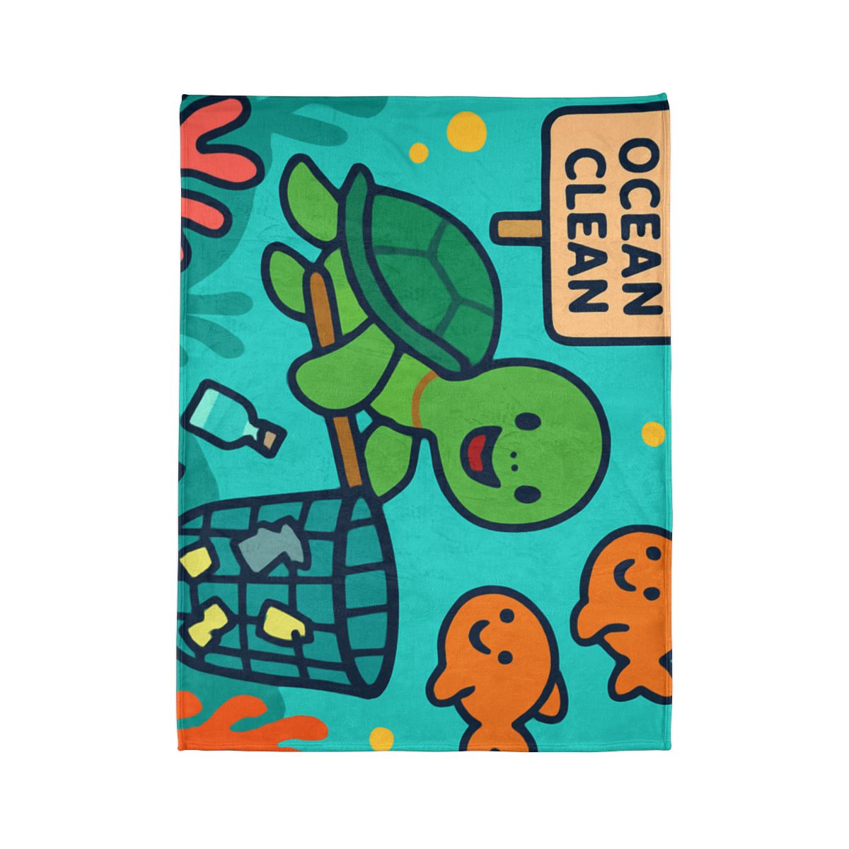 Coral Reef Clean Up Crew custom blankets