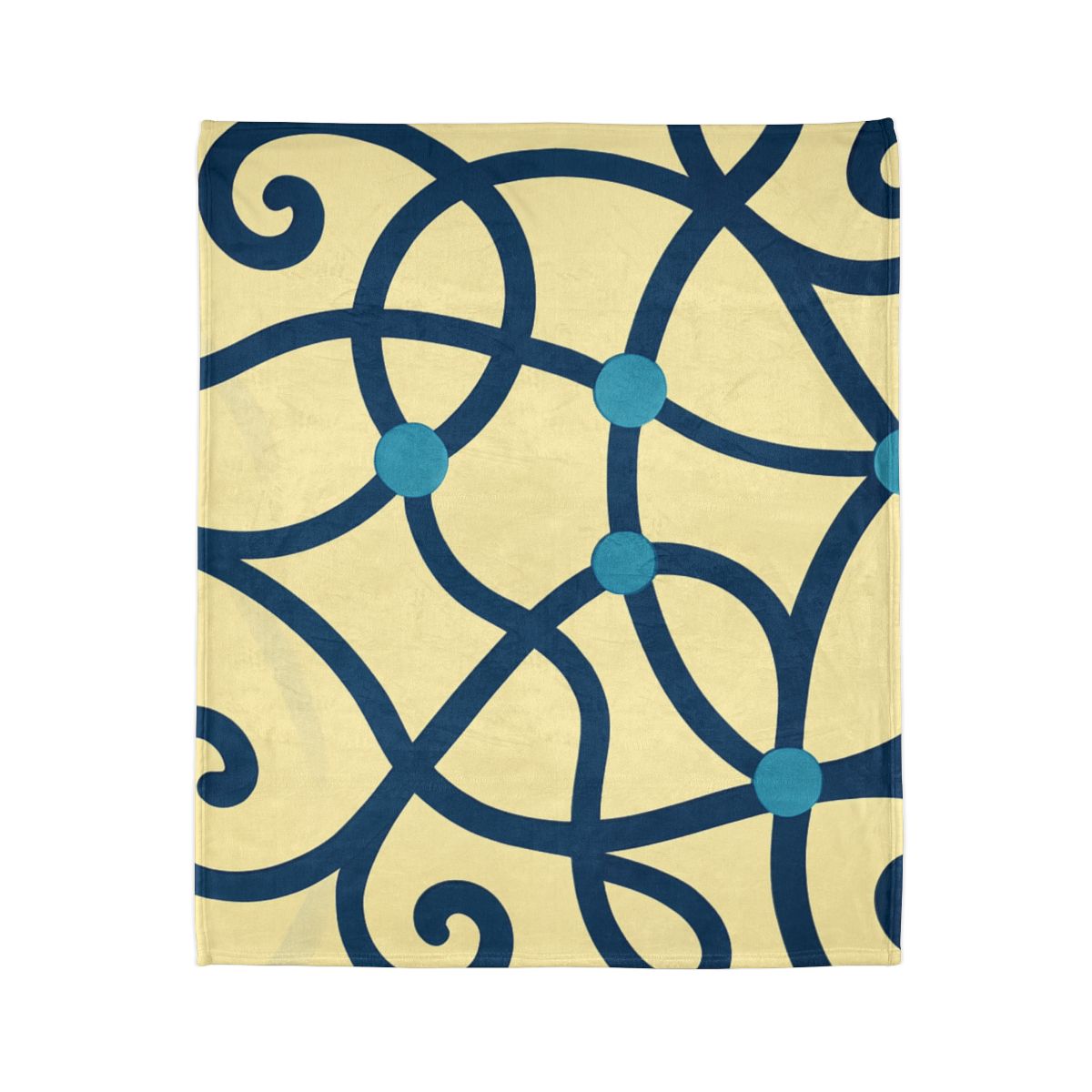 Tendril Ribbon Network designer printed blankets