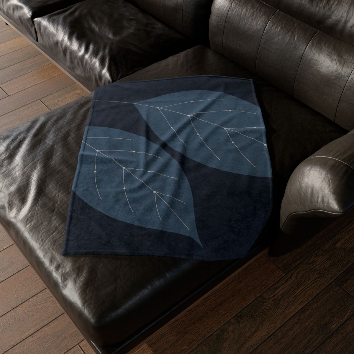 Leaf Vein Constellation Map personalized cozy blankets
