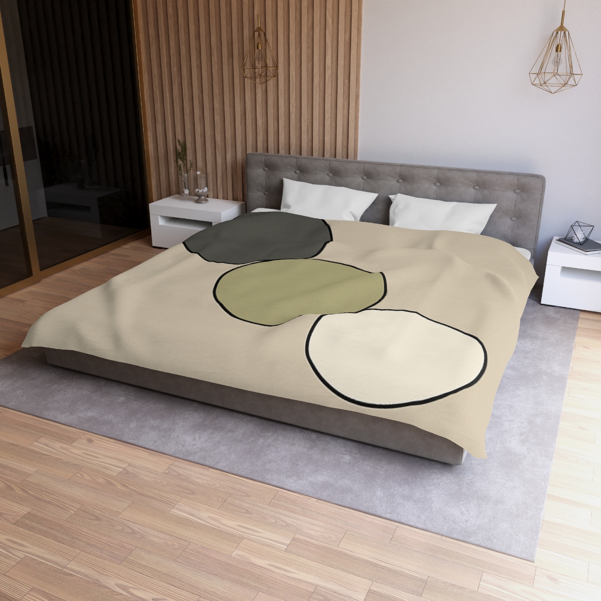 Staggered Trio Of Circles Harmony stylish duvet covers