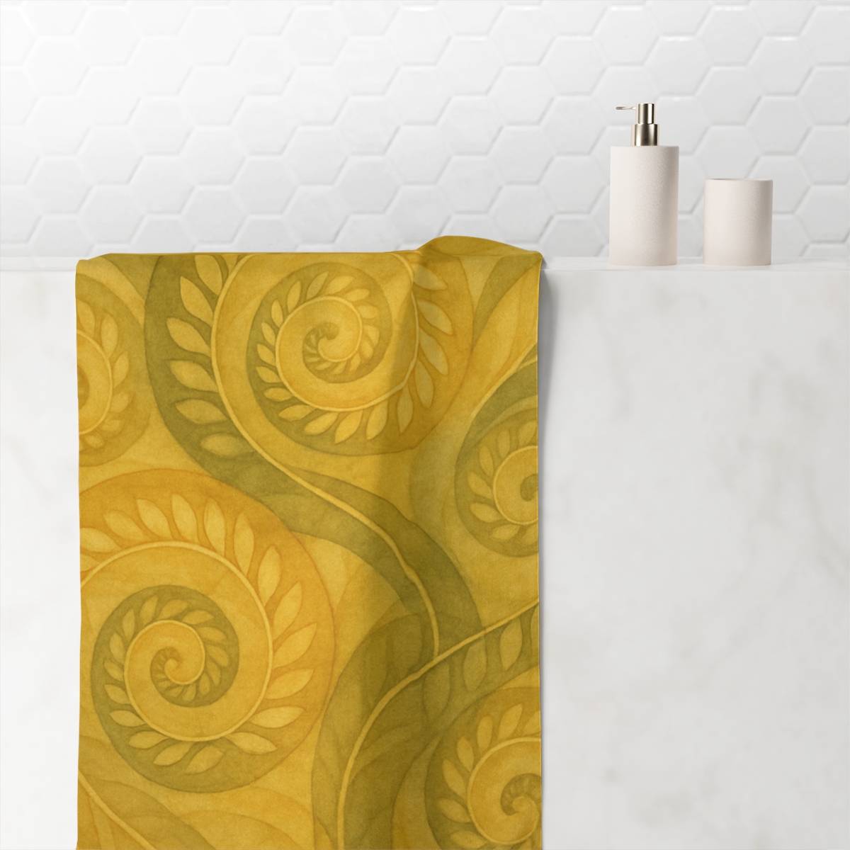 Spiral Seed Pod Design stylish beach towels