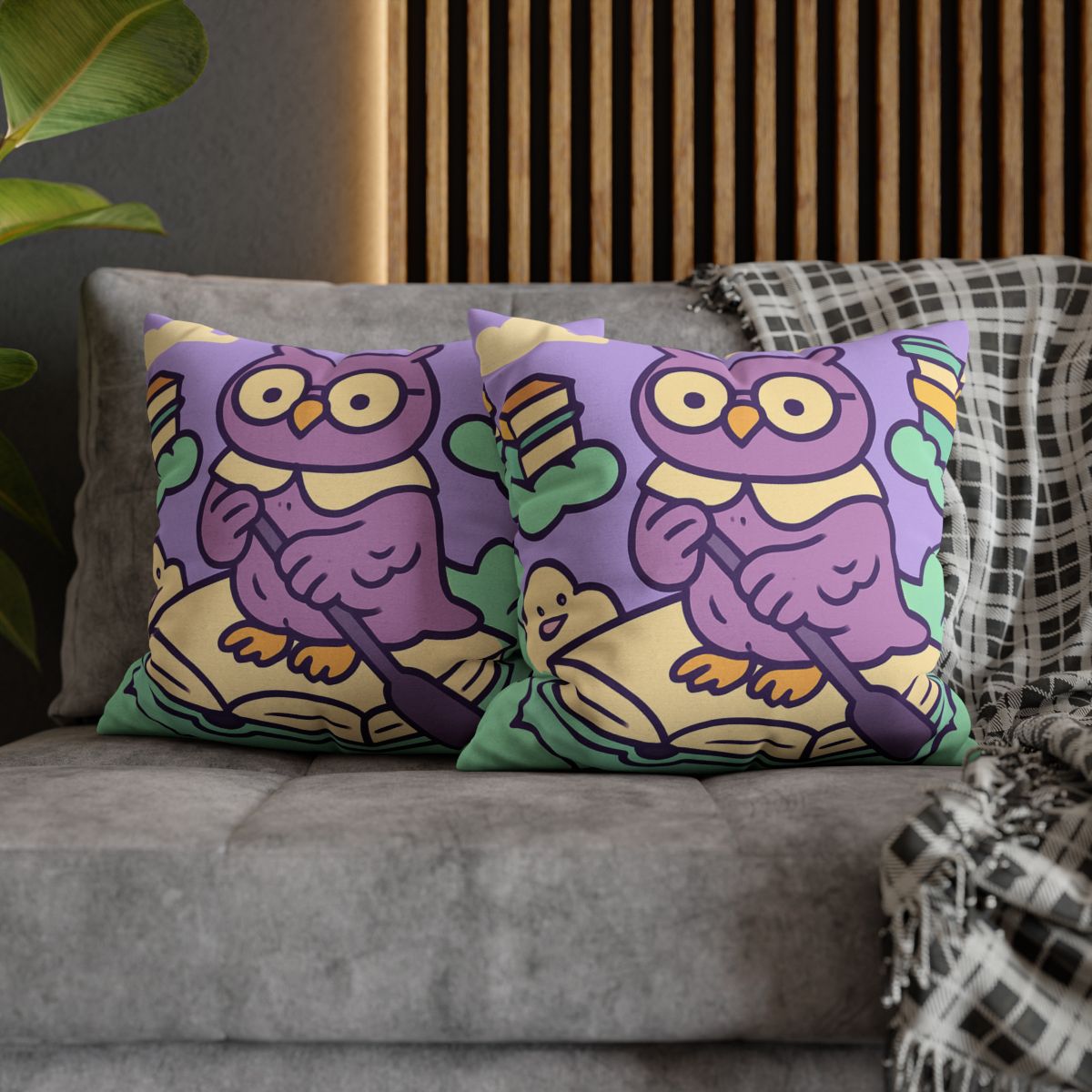 Cloud Library Owl Boat trendy patterned pillow cases