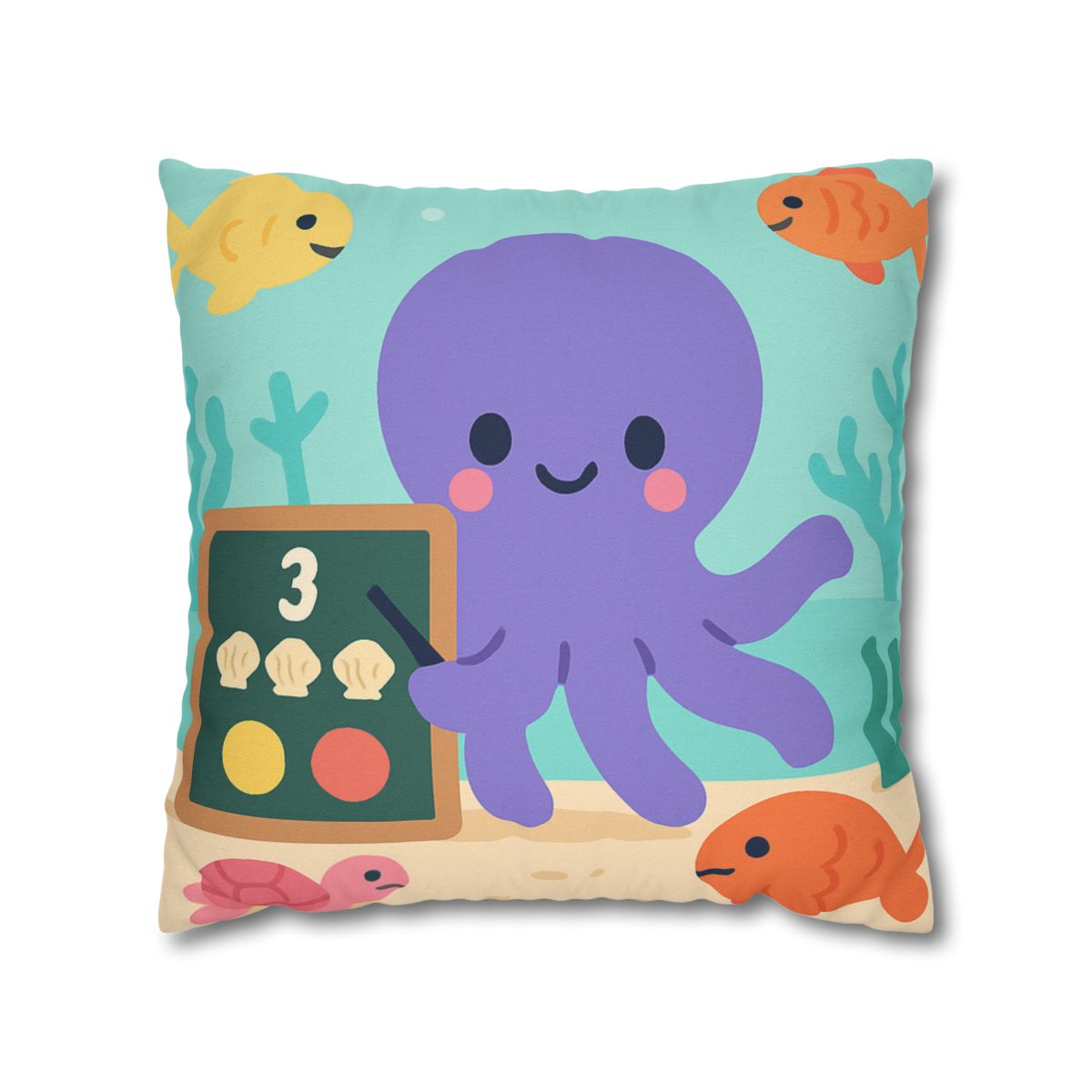 Coral Classroom Octopus custom pillow cases