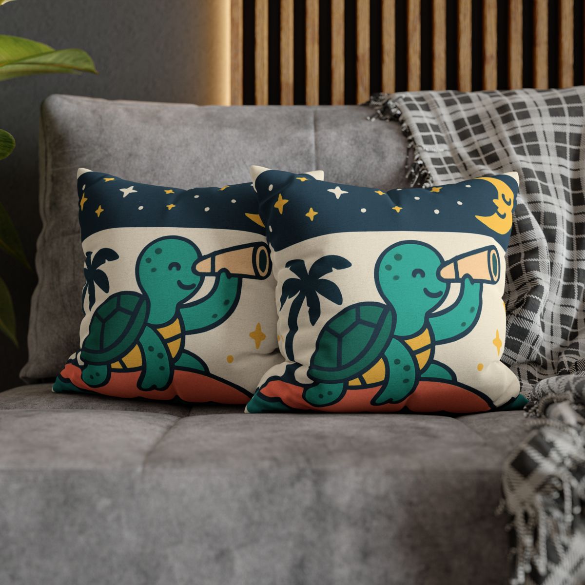 Stargazer Sea Turtle Adventure comfortable bedding pillow covers