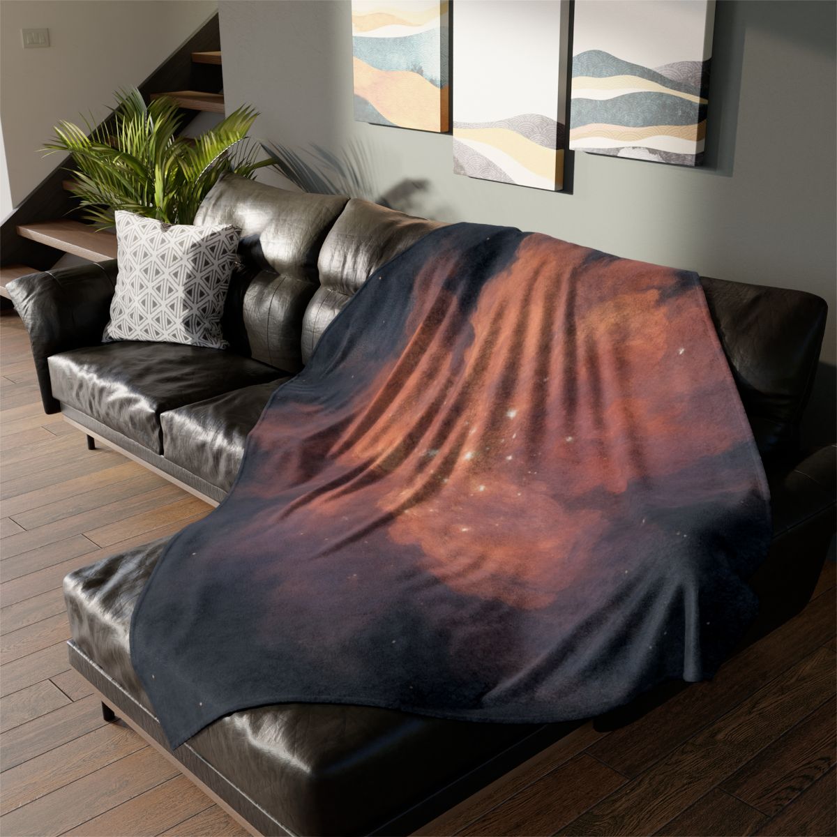 Celestial Dust Bloom decorative home blankets