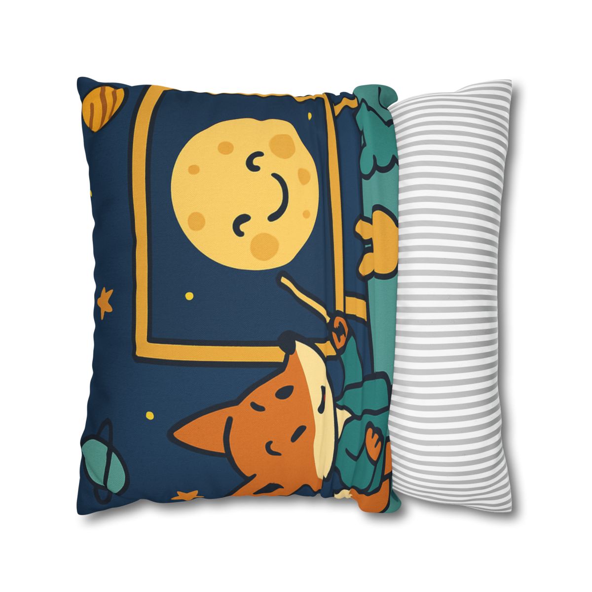 Stargazing Fox And Moon Classroom stylish decorative pillowcases