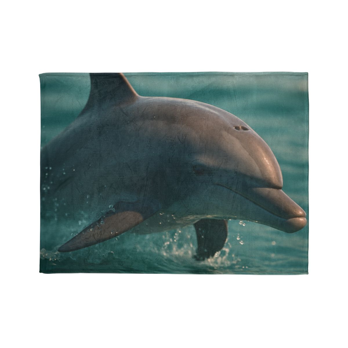Silver Glide Bottlenose Dolphin soft fleece blankets