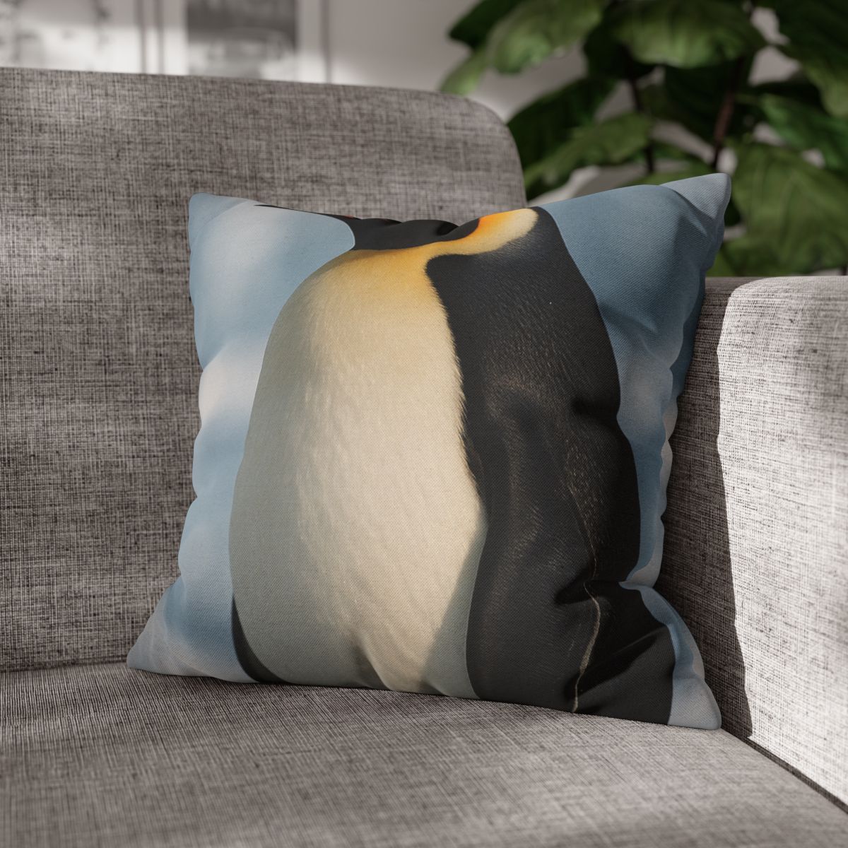 Aurora Drift Emperor Penguin stylish decorative pillowcases